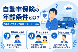 自動車保険の年齢条件の区分と適用される人の範囲