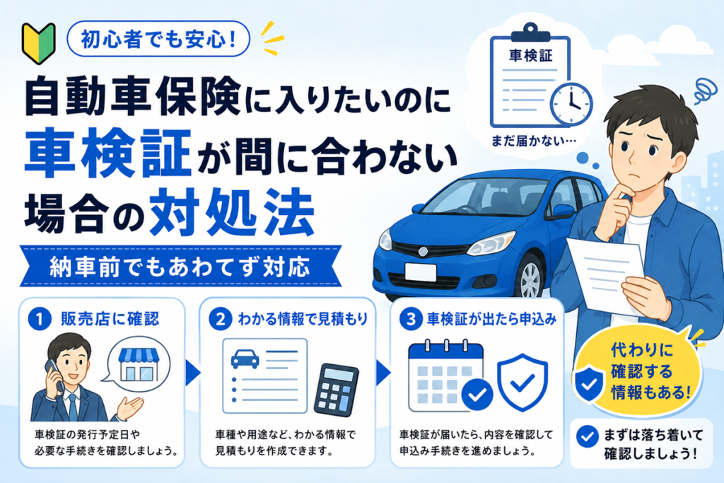 車検証が間に合わない場合の自動車保険の手続き